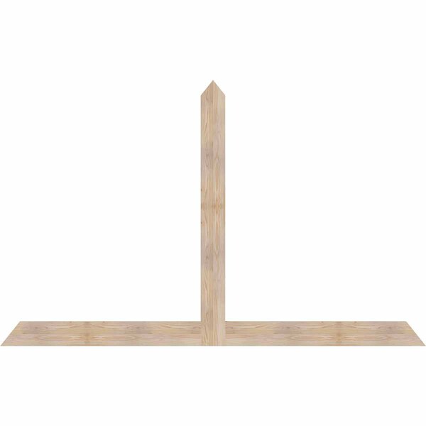 Ekena Millwork Portland Smooth Timber Gable Bracket, Douglas Fir, 96"W x 60"H x 1 1/2"D x 5 1/2"F, 15/12 Pitch GBW096X60X0206POR00SDF - main